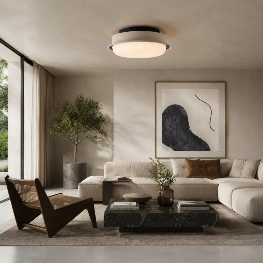 Combinație elegantă de culori pentru living contemporan